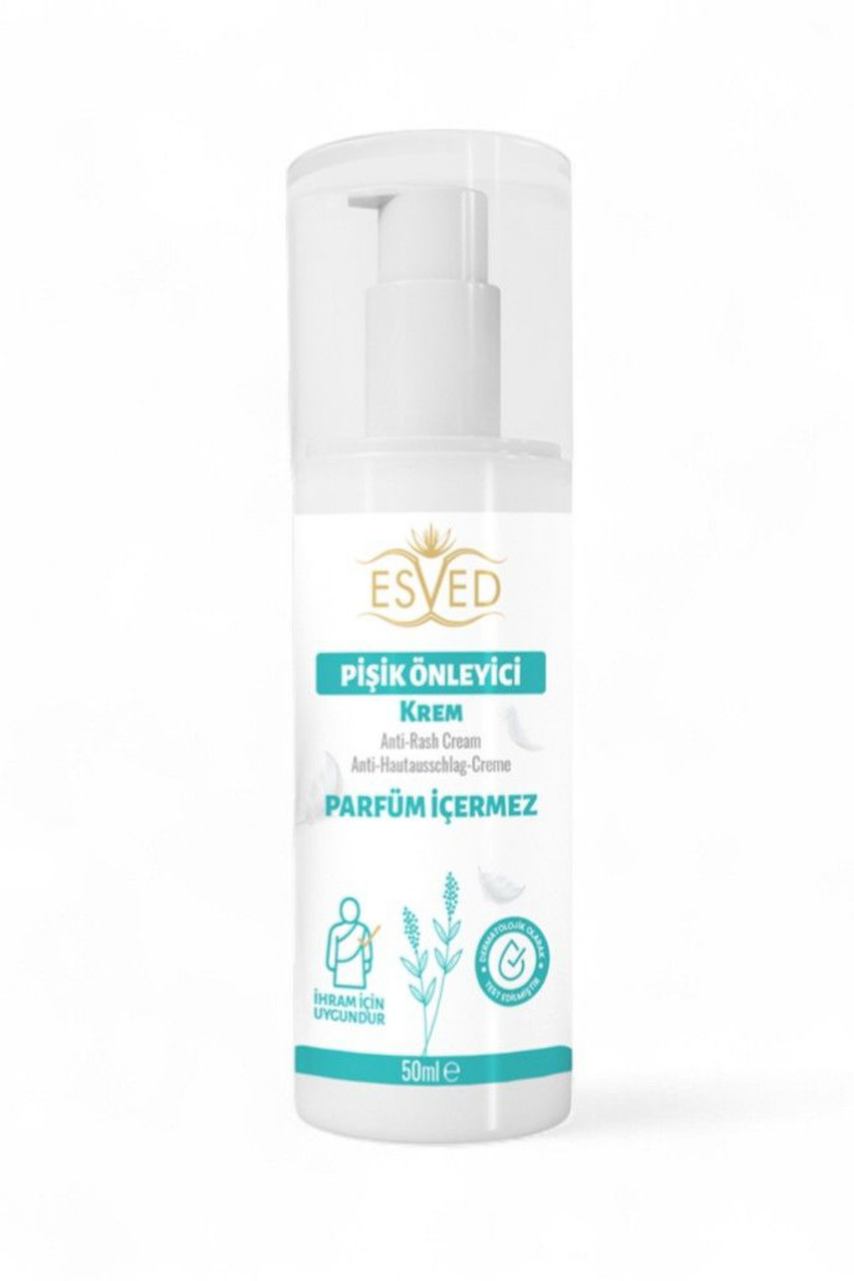 Kokusuz pişik kremi ihram pişik kremi umre pişik kremi Hac pişik kremi 50 ML.