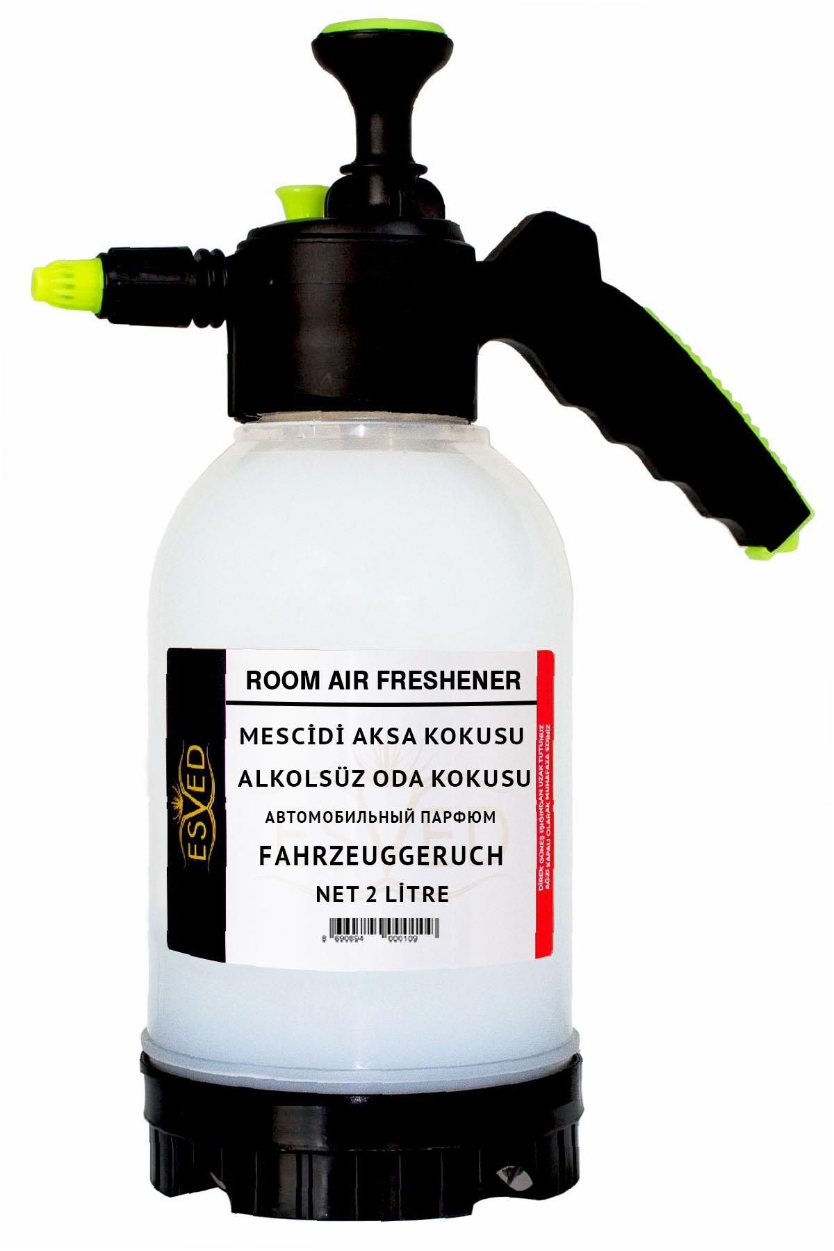 Mescidi Aksa Kokusu Alkolsüz Oda Parfümü, 2 Litre Pompalı Ortam Kokusu Araç, Ev ve İşyeri Kokusu